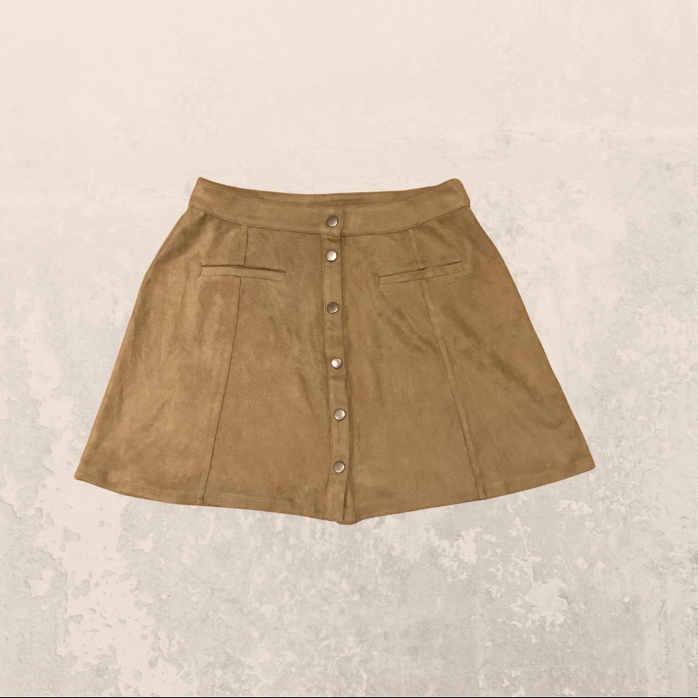 Faux Suede Mini Skirt